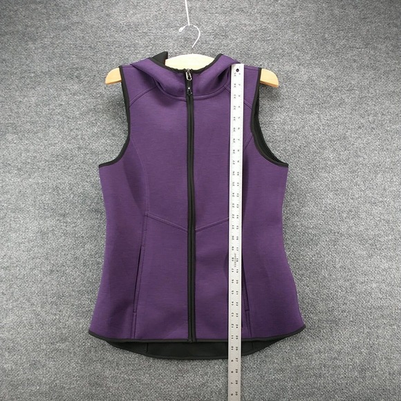 Gerry Women's Hooded Zip Up Vest Purple Small Sleeveless Pocket Polyester Blend - Picture 12 of 14